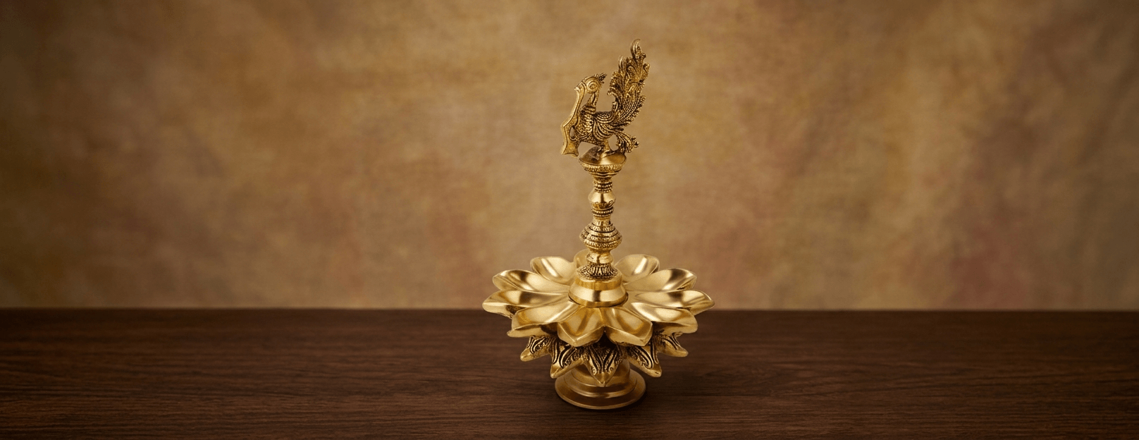 Hand-cast brass diya — Kaviraah heritage craftsmanship